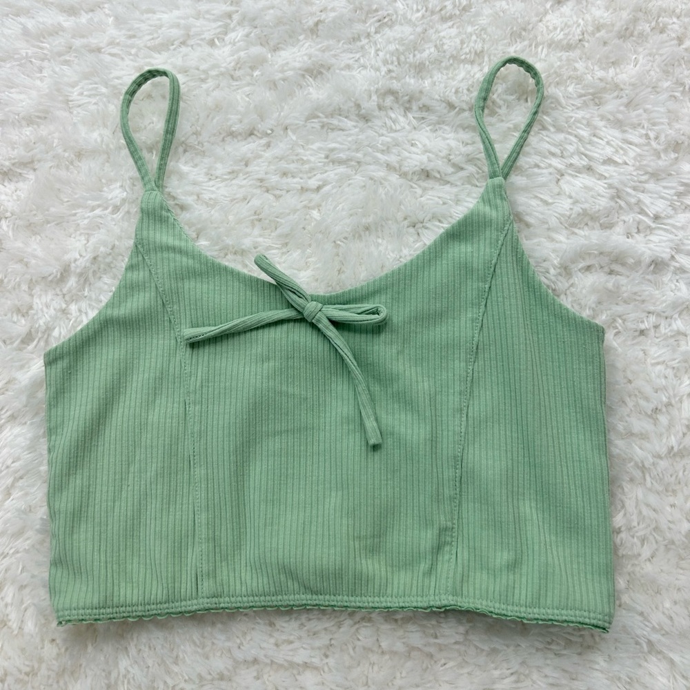 Pacsun LA hearts brand xs green crop top